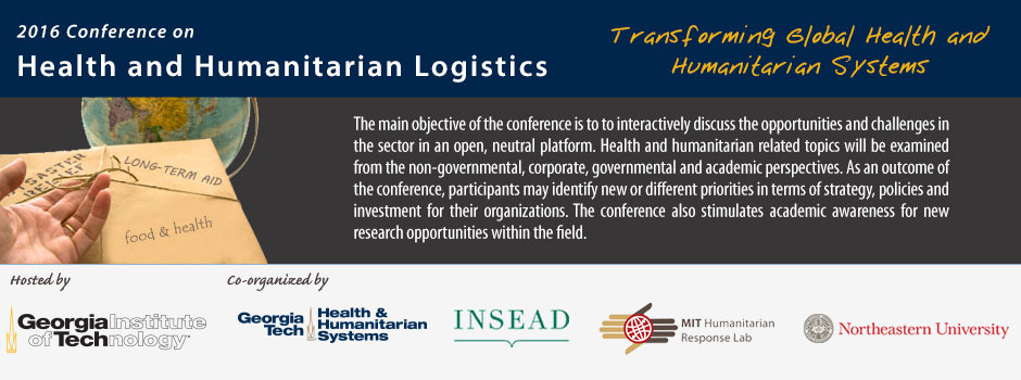 The main objectives of the conference are to articulate the opportunities and challenges in humanitarian response and world health, both from a humanitarian and a corporate/economic perspective, to identify important research issues, to create academic awareness for the research opportunities and to establish priorities for NGOs, corporations, and the government in terms of their strategies, policies, and investments.